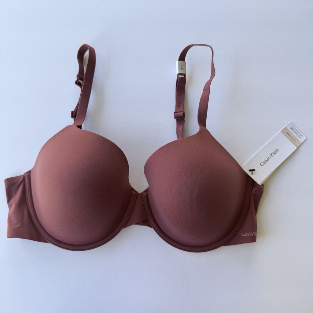 NWT Calvin Klein Lightly Lined Perfectly Fit Full Coverage Bra Mauve 32DD or 38C